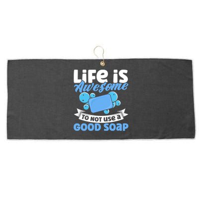 Soap Making Lovers Life Is Awesome Good Soap Maker Gift Large Microfiber Waffle Golf Towel