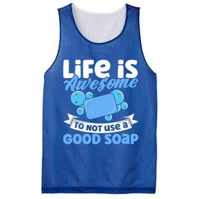 Soap Making Lovers Life Is Awesome Good Soap Maker Gift Mesh Reversible Basketball Jersey Tank