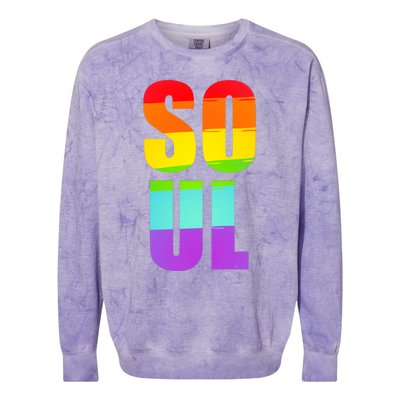 Soul Mate Lgbtq Pride Matching Gay Lesbian Couple Rainbow Gift Colorblast Crewneck Sweatshirt