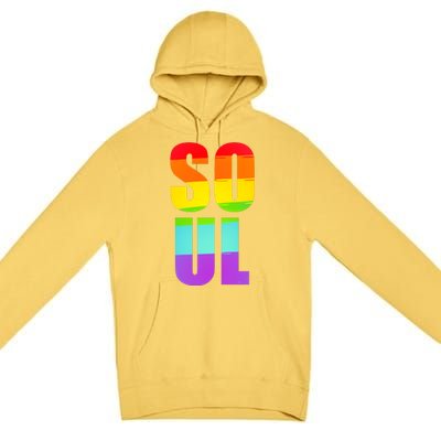 Soul Mate Lgbtq Pride Matching Gay Lesbian Couple Rainbow Gift Premium Pullover Hoodie