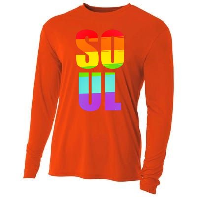 Soul Mate Lgbtq Pride Matching Gay Lesbian Couple Rainbow Gift Cooling Performance Long Sleeve Crew