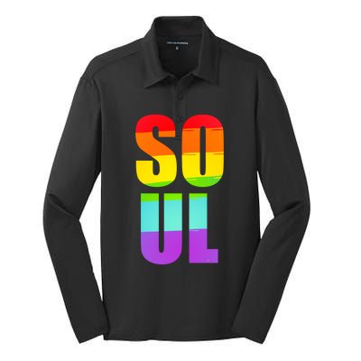 Soul Mate Lgbtq Pride Matching Gay Lesbian Couple Rainbow Gift Silk Touch Performance Long Sleeve Polo