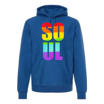 Soul Mate Lgbtq Pride Matching Gay Lesbian Couple Rainbow Gift Premium Hoodie