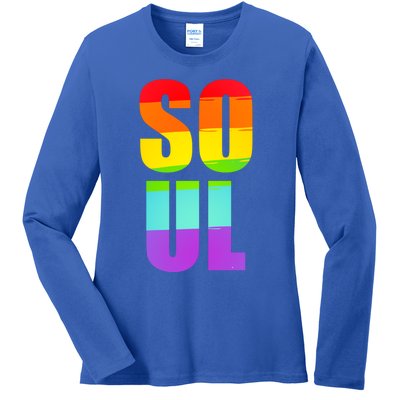 Soul Mate Lgbtq Pride Matching Gay Lesbian Couple Rainbow Gift Ladies Long Sleeve Shirt