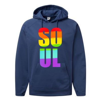 Soul Mate Lgbtq Pride Matching Gay Lesbian Couple Rainbow Gift Performance Fleece Hoodie