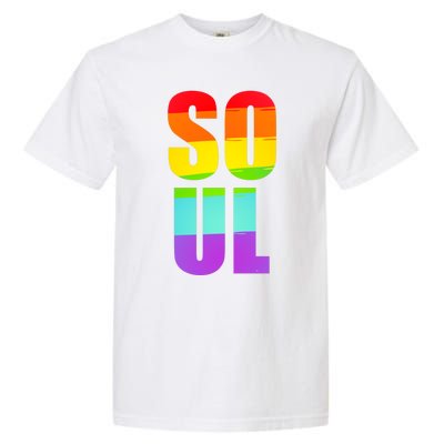 Soul Mate Lgbtq Pride Matching Gay Lesbian Couple Rainbow Gift Garment-Dyed Heavyweight T-Shirt