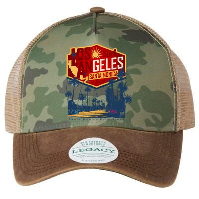 Santa Monica LA Los Angeles Retro Surf Beach Legacy Tie Dye Trucker Hat