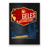 Santa Monica LA Los Angeles Retro Surf Beach Poster