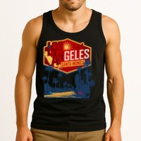 Santa Monica LA Los Angeles Retro Surf Beach Tank Top