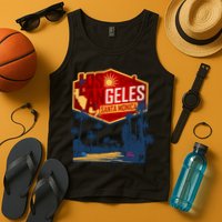 Santa Monica LA Los Angeles Retro Surf Beach Tank Top