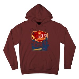 Santa Monica LA Los Angeles Retro Surf Beach Hoodie