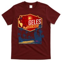 Santa Monica LA Los Angeles Retro Surf Beach T-Shirt