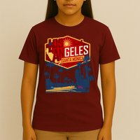 Santa Monica LA Los Angeles Retro Surf Beach T-Shirt
