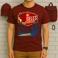 Santa Monica LA Los Angeles Retro Surf Beach T-Shirt