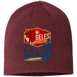 Santa Monica LA Los Angeles Retro Surf Beach Sustainable Beanie