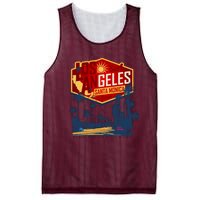 Santa Monica LA Los Angeles Retro Surf Beach Mesh Reversible Basketball Jersey Tank