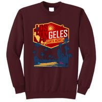 Santa Monica LA Los Angeles Retro Surf Beach Tall Sweatshirt