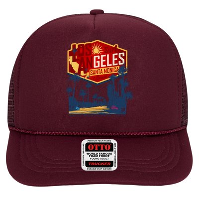 Santa Monica LA Los Angeles Retro Surf Beach Trucker Hat
