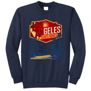 Santa Monica LA Los Angeles Retro Surf Beach Sweatshirt