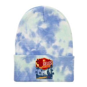 Santa Monica LA Los Angeles Retro Surf Beach Tie Dye 12in Knit Beanie