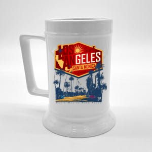 Santa Monica LA Los Angeles Retro Surf Beach Beer Stein