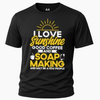 Soap Making Lovers Sunshine Good Coffee Soap Maker Cute Gift Cooling Performance Crew T-Shirt