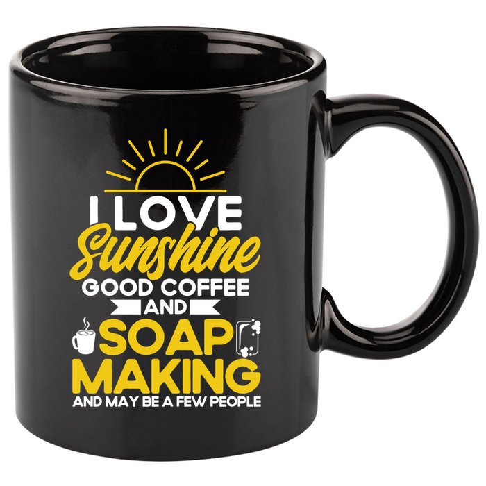 Soap Making Lovers Sunshine Good Coffee Soap Maker Cute Gift 11oz C Handle Ceramic Mug