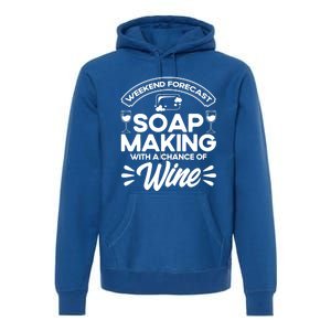 Soap Making Lovers Weekend Forecast Soap Maker Gift Premium Hoodie