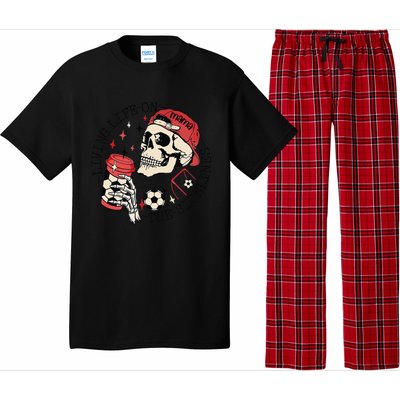 Soccer Mama Living Life On The Sidelines Skeleton Coffee Pajama Set