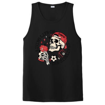 Soccer Mama Living Life On The Sidelines Skeleton Coffee PosiCharge Competitor Tank