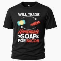 Soap Making Lovers Will Trade Bacon Homemade Soap Maker Gift Cooling Performance Crew T-Shirt