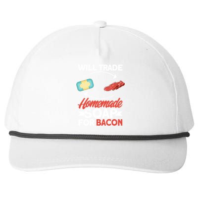 Soap Making Lovers Will Trade Bacon Homemade Soap Maker Gift Snapback Five-Panel Rope Hat