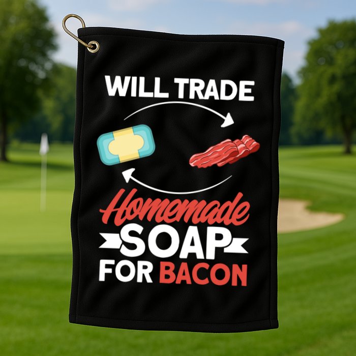 Soap Making Lovers Will Trade Bacon Homemade Soap Maker Gift Golf Towel