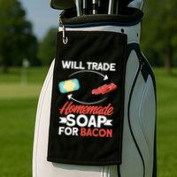 Soap Making Lovers Will Trade Bacon Homemade Soap Maker Gift Golf Towel