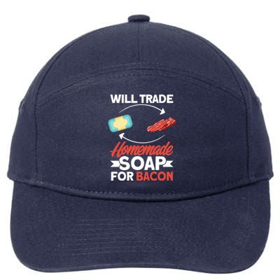 Soap Making Lovers Will Trade Bacon Homemade Soap Maker Gift 7-Panel Snapback Hat