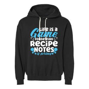 Soap Making Lovers Life Is A Game Recipe Notes Soap Maker Funny Gift Garment-Dyed Fleece Hoodie