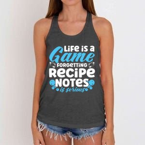 Soap Making Lovers Life Is A Game Recipe Notes Soap Maker Funny Gift Women's Knotted Racerback Tank