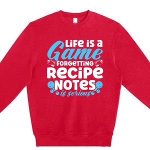 Soap Making Lovers Life Is A Game Recipe Notes Soap Maker Funny Gift Premium Crewneck Sweatshirt