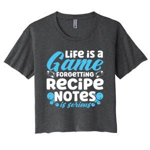 Soap Making Lovers Life Is A Game Recipe Notes Soap Maker Funny Gift Women's Crop Top Tee