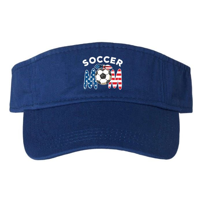 Soccer Mom Labor Day American Flag Funny Gift Valucap Bio-Washed Visor