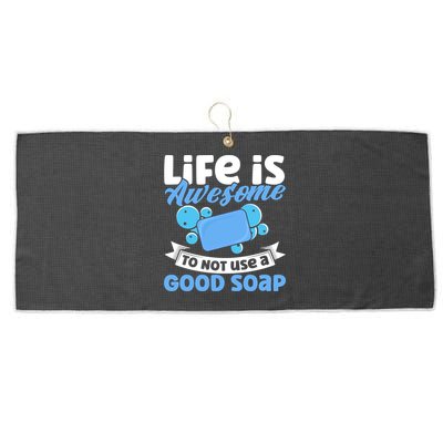 Soap Making Lovers Life Is Awesome Good Soap Maker Cool Gift Large Microfiber Waffle Golf Towel