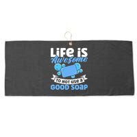 Soap Making Lovers Life Is Awesome Good Soap Maker Cool Gift Large Microfiber Waffle Golf Towel