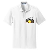 Softball Mom Leopard Funny Baseball Mom Mother's Day Dry Zone Grid Polo