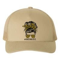 Sunflowers Mom Life Messy Bun Hair Sunglasses MotherS Day Yupoong Adult 5-Panel Trucker Hat