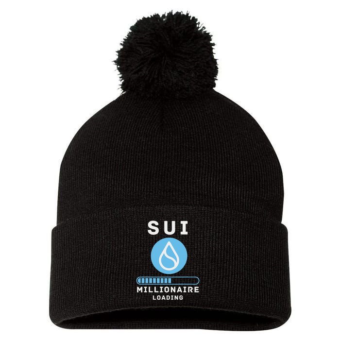Sui Millionaire Loading Pom Pom 12in Knit Beanie