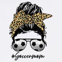 Soccer Mom Leopard Messy Bun Football Hair Game Day Vibes Cool Comfort Performance Bucket Hat