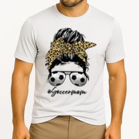 Soccer Mom Leopard Messy Bun Football Hair Game Day Vibes Cooling Performance Crew T-Shirt