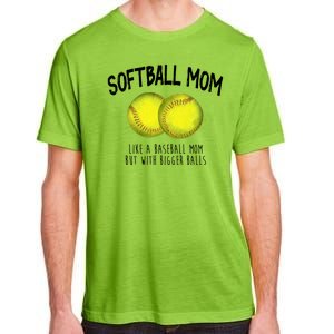 Softball Mom Like A Baseball Mom With Bigger Balls Funny Adult ChromaSoft Performance T-Shirt