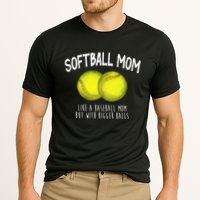Softball Mom Like A Baseball Mom With Bigger Balls Funny Cooling Performance Crew T-Shirt