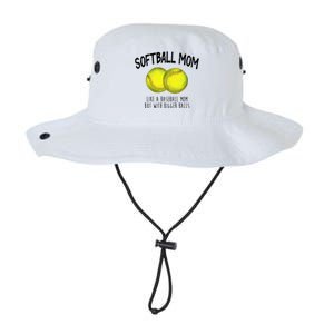 Softball Mom Like A Baseball Mom With Bigger Balls Funny Legacy Cool Fit Booney Bucket Hat